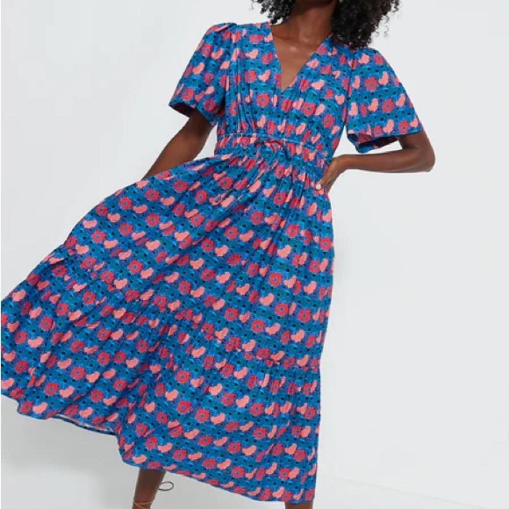 NWT Women’s Tuckernuck Retro Mitchell Floral Midi Dress Size Small